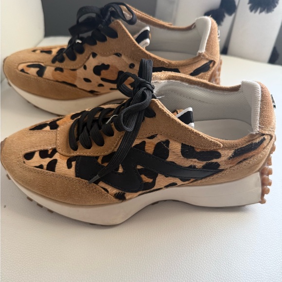 Steve Madden Shoes - Steve Madden Tan and Black Leopard Sneakers